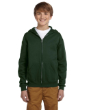 Jerzees 993BR Youth 8 oz. NuBlend® Fleece Full-Zi in Forest green