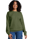 Jerzees IC48M Unisex Ultimate™ CVC Ring-Spun Swe in Military green heather