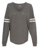 Boxercraft T17 Women’s Slub Jersey Varsitee V-Ne in Granite