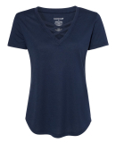 Boxercraft T27 Women’s Cage Front T-Shirt in Navy