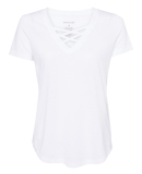Boxercraft T27 Women’s Cage Front T-Shirt in White