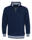 Boxercraft Q20 Varsity Sherpa Quarter-Zip Pullover in Navy