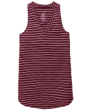 Boxercraft T89 Women's Margo Tank in Maroon stripe