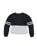 Boxercraft T15 Women's Crop Retro Jersey in Black/ oxford
