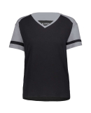 Augusta Sportswear 2914 Women's Triblend Fanatic 2 in Black/ grey heather
