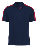 Augusta Sportswear 5028 Men's Two-Tone Vital Polo in Navy/ scarlet