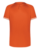 Augusta Sportswear 6906 Youth Cutter Henley Jersey in Orange/ white