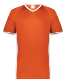 Augusta Sportswear 6907 Men's Cutter V-Neck Jersey in Orange/ white