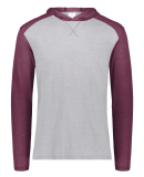 Augusta Sportswear 6884 Unisex Gameday Vintage Hoo in Grey heather/ maroon heather
