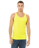 Bella + Canvas 3480CVC Unisex Heather CVC Tank in Neon yellow
