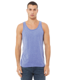 Bella + Canvas 3484 Unisex Triblend Tank in Blue triblend