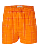 Boxercraft BM6701 Men's Double Brushed Flannel Box in Orange field day plaid