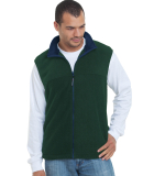 Bayside Apparel 1120 Men's USA-Made Full-Zip Fleec in Forest green