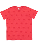 Code V 2229 Youth Star Print Tee in Red star