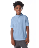 Hanes 054Y Youth Ecosmart® Jersey Polo in Light blue