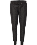 J America 8675 Women’s Mélange Fleece Joggers in Black