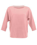 J America 8685 Women's Lounge Fleece Dolman Crewne in Blossom