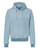 J America 8709 Men's Flip Side Fleece Hooded Sweat in Chambray heather