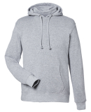 J America 8879 Men's Gaiter Fleece Hooded Sweatshi in Grey heather