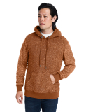 J America 8711 Men's Aspen Fleece Hooded Sweatshir in Rust speck