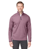 Core 365 CE73 Men's Venture Heathered Stripe Quart in Burgundy/ white