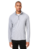 North End NE415 Men's Eclipse Jacquard Quarter-Zip in Platinum heather