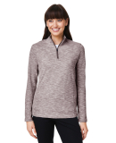 North End NE415W Women's Eclipse Jacquard Quarter- in Burgundy heather
