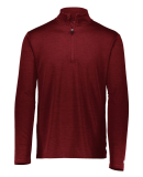 Russell Athletic QZ7EAM Men's Striated Quarter-Zip in Cardinal