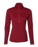 Russell Athletic QZ7EAX Women's Striated Quarter-Z in True red
