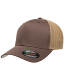 Yupoong-Flex Fit 6511 Trucker Cap in Brown/ khaki