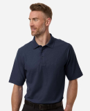 Harriton M105T Men's Tall Maverick CVC Pique Polo in Dark navy