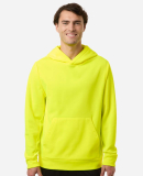 Team 365 TT400 Unisex Squad Hooded Tech Fleece Pul in Safety yellow