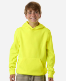 Team 365 TT400Y Youth Squad Hooded Tech Fleece Pul in Safety yellow