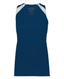 Augusta Sportswear 348 Women's Overspeed Track Jer in Navy/white