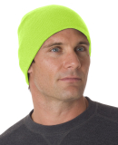 Bayside Apparel 3810 USA-Made 8½" Knit Beanie in Lime green