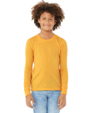Bella + Canvas 3501YCVC Youth Heather CVC Long Sle in Heather yellow gold