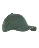Big Accessories BX004 Brushed Twill Sandwich Cap in Olive/ stone
