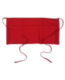 Big Accessories APR50 Waist Apron with Pockets in Red