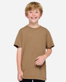 LA T 6102 Youth Vintage Wash Tee in Washed coyote brown