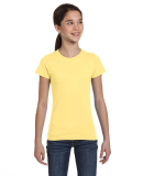 LA T 2616 Girls' Fine Jersey Tee in Butter