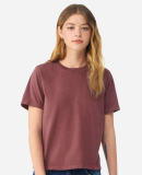 Bella + Canvas 6110GD Women's Garment-Dyed Tee in Washed maroon