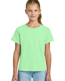 Gildan 3000B Youth Light Cotton T-Shirt in Mint green