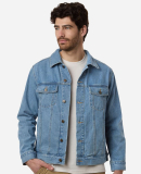 Harriton M75 Men's Cooper Denim Jacket in Light denim