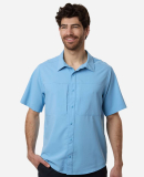 Core 365 CE520 Men's UltraUVP Shoreline Short Slee in Columbia blue