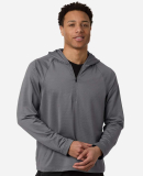 Team 365 TT200 Men's Qualify Quarter-Zip Hooded Pu in Sport graphite