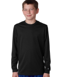 Badger Sportswear 2104 Youth B-Core Long Sleeve T- in Black