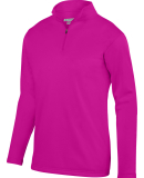 Augusta Sportswear 5507 Wicking Fleece Quarter-Zip in Power pink