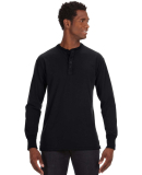 J. America - Vintage Brushed Jersey Henley - 8244 in Black