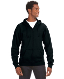 J. America - Premium Full-Zip Hooded Sweatshirt -  in Black