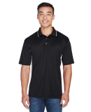 8406 UltraClub® Adult Cool & Dry Sport Two-Tone M in Black/ stone